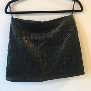 Forever 21 black leather skirt
